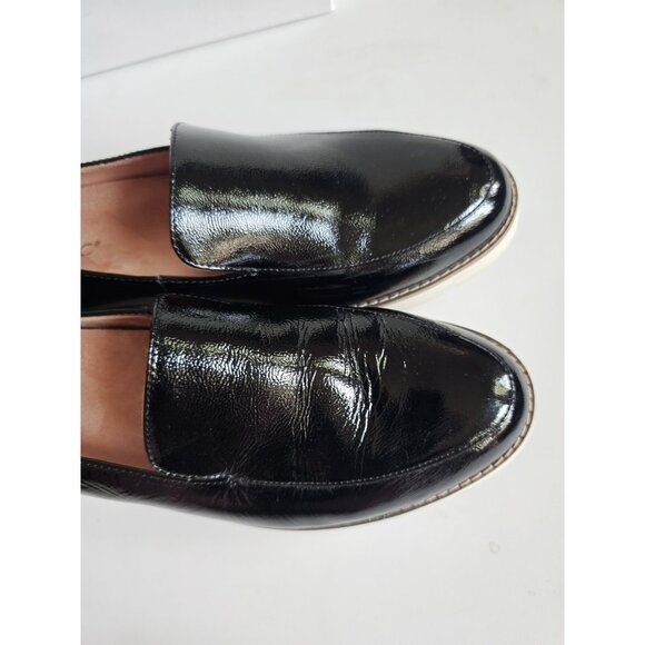 Vionic Kensley Black Patent Leather Slip On Loafer Shoes Platform Womens Size 9 - Picture 8 of 11